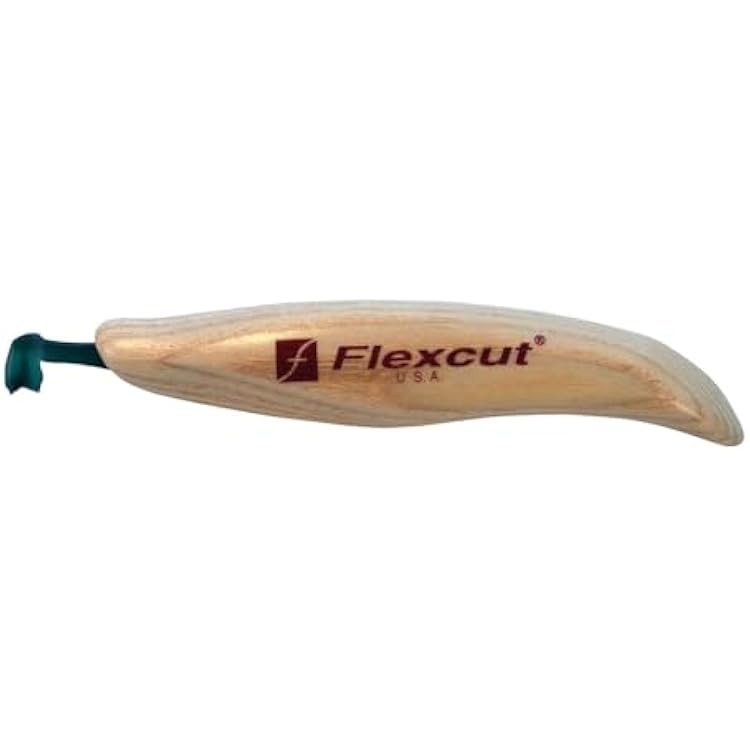 FLEXCUT Wood Carving Tools | Right-Handed V-Scorp | Gouge for Carving | 14 Inch, 70 Degree | KN24 | 1095 High Carbon Steel Blade | Made in the U.S.A.